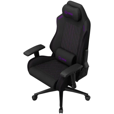 LORGAR CHA41, Ergonomic Gaming Chair Advanced, premium anti-stain fabric, Black/purple