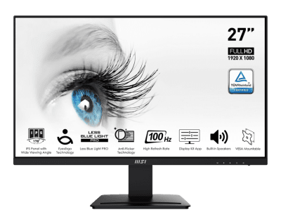 MSI 27 FHD 100Hz IPS 1ms 16:9 HDMI DP DSUB AUDIO FFREE