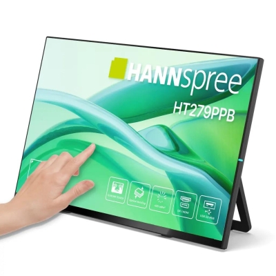 Тъч монитор HANNSPREE HT279PPB - 27 inch, LED, Wide, 1920x1080, HDMI, DP, Черен