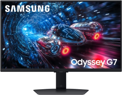 Монитор Samsung Odyssey G7 LS27FG702EUXEN - 27", 3840x2160, 4K UHD, 180Hz / FHD 360Hz Dual Mode, IPS, HDR10, 16:9, 1ms GTG