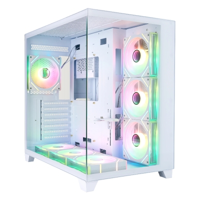 Кутия 1stPlayer MEGAVIEW MV8 White, ATX, 7 x 120 mm A-RGB fans included