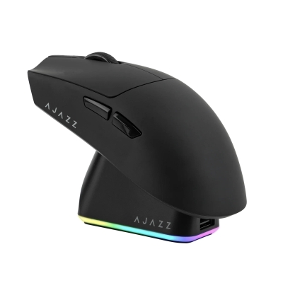Мишка Ajazz AJ139P V3 MC - 1K, Magnetic Charging Dock, Black, с кабел и безжична WiFi+BT