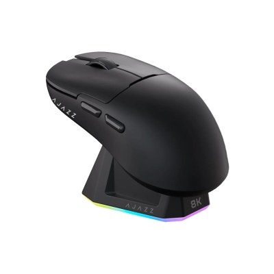 Мишка Ajazz AJ159 PRO - 8K, Magnetic Charging Dock, Black, с кабел и безжична WiFi+BT