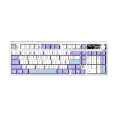 Клавиатура Ajazz AK980 V2 - Gift Switch [Linear] (English US), Purple, White, Blue, с кабел и безжична WiFi+BT