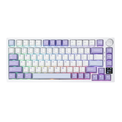 Клавиатура Ajazz AK820 PRO - Gift Switch [Linear] (English US), Purple, White, Blue, с кабел и безжична WiFi+BT