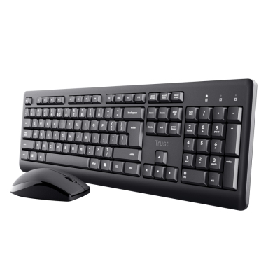 Комплект TRUST Primo Wireless Deskset US, безжични