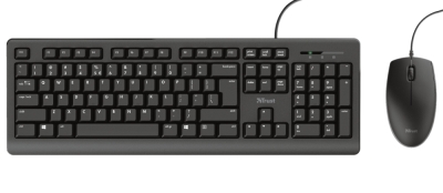 Комплект TRUST Primo Keyboard & Mouse BG Layout, с кабел