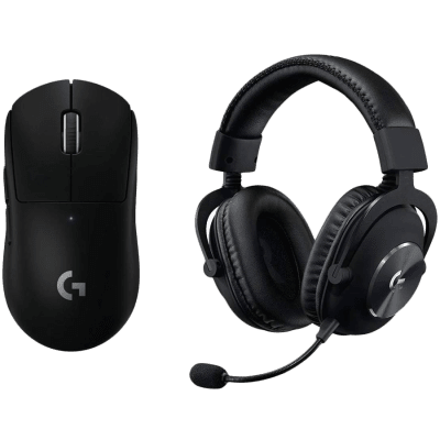 LOGITECH G PRO X Wireless LIGHTSPEED Gaming Mouse and headset - BLACK - 2.4GHZ/BT - EMEA29-953