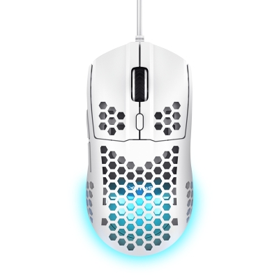 Мишка TRUST GXT928W Helox Lightweight Mouse White, с кабел