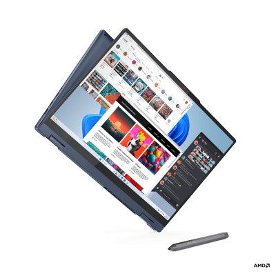 Лаптоп Lenovo IdeaPad 5 2-in-1 16AHP9 - 16.0", Full HD+, тъчскрийн, AMD Ryzen 5 8645HS, Radeon 760M, 16 GB, 512 GB SSD - 83DS0009BM