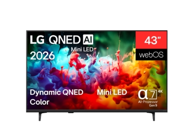 Телевизор LG 43QNED71B3B - 43" 4K QNED MiniLED Smart TV, 3840x2160, DVB-T2/C/S2, Alpha 7 AI Processor, HDR10 / HLG, webOS 26 ThinQ