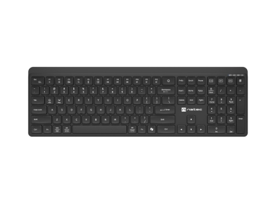 Клавиатура Natec Wireless Keyboard Tang US, Silent, Slim, Black, безжична WiFi+BT