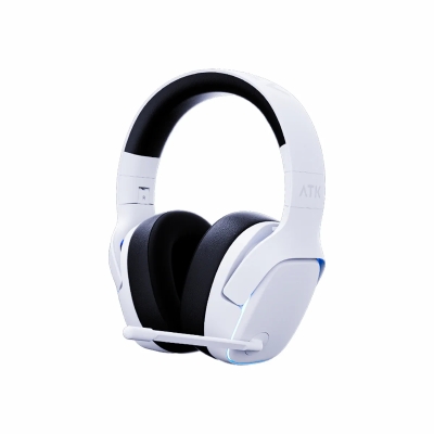 Слушалки ATK M1 Mercury White - Bluetooth 5.3, 2.4G, ENC, Virtual 7.1 Surround
