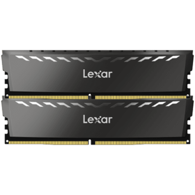 Lexar 2x16GB THOR DDR4 3600 UDIMM XMP Memory with Black heatsink. Dual pack