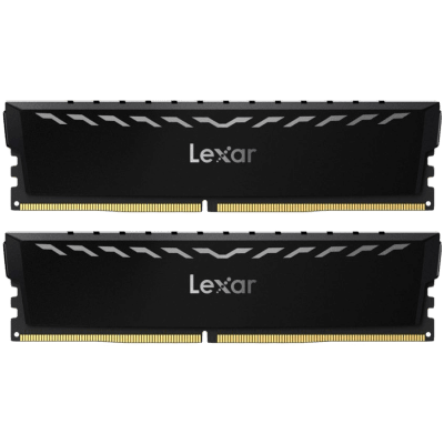 Lexar 16GB (2x8GB) THOR DDR4 3600 UDIMM XMP Memory with Black heatsink. Dual pack