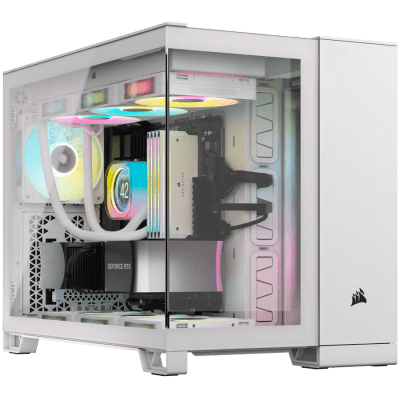 Corsair 2500X Tempered Glass mATX Mid-Tower, White
