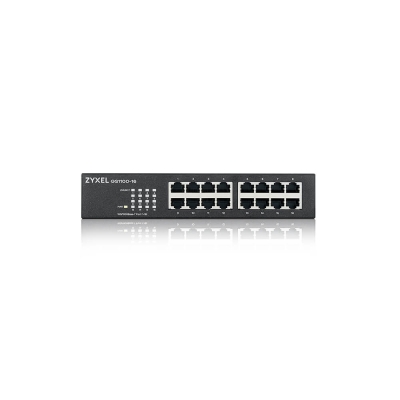 Комутатор ZyXEL GS1100-16v4  Unmanaged + 16 port Gigabit Unmanaged Switch