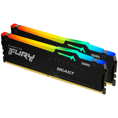 Kingston 64GB 5600MT/s DDR5 CL36 DIMM (Kit of 2) FURY Beast RGB