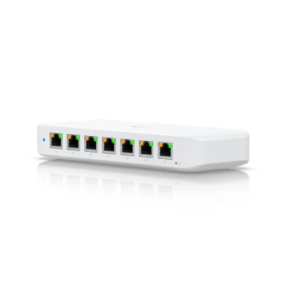Ubiquiti USW-Ultra-60W Layer 2, 8-port GbE PoE switch: 7x GbE PoE+ output ports, GbE port with optional PoE++ input
