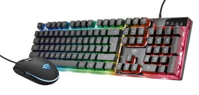 Комплект TRUST GXT 838 Azor Gaming Keyboard & Mouse Combo, с кабел