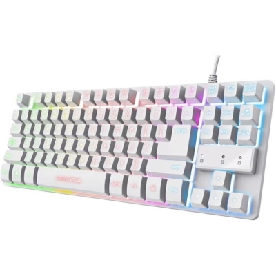 Клавиатура TRUST GXT833 Thado TKL Keyboard, White US, с кабел