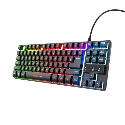 Клавиатура TRUST GXT833 Thado TKL Keyboard, Black US, с кабел