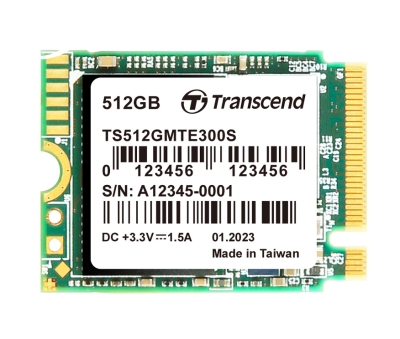 SSD диск Transcend 512GB, M.2 2230, PCIe Gen3x4, NVMe, 3D TLC, DRAM-less