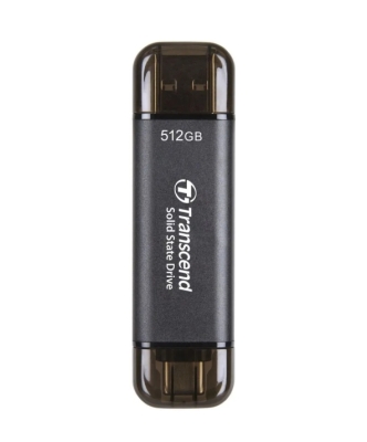 SSD диск Transcend 512GB, External SSD, ESD310C, USB 10Gbps, Type C/A, Black