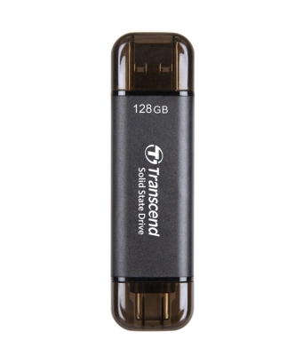 SSD диск Transcend 128GB, External SSD, ESD310C, USB 10Gbps, Type C/A , Black