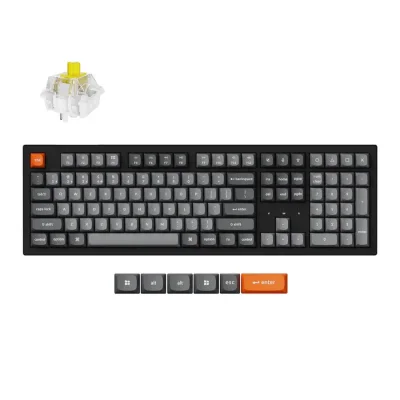 Механична клавиатура Keychron K10 Max QMK/VIA Full Size - Keychron Super Brown Switch, RGB Backlight, с кабел и безжична WiFi+BT