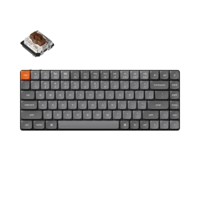 Механична клавиатура Keychron K3 MAX Black QMK/VIA - Brown Switch, с кабел и безжична WiFi+BT