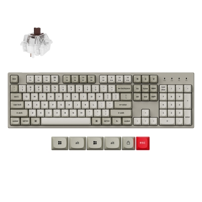 Механична клавиатура Keychron C2 Pro 8K QMK - Super Brown Switch, Full Size, с кабел