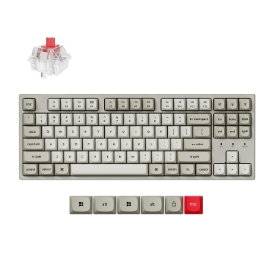 Механична клавиатура Keychron C1 Pro 8K QMK - Super Red Switch, с кабел