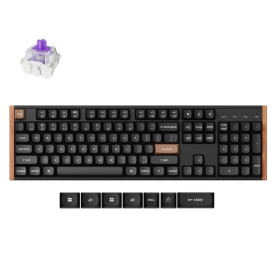 Механична клавиатура Keychron K10 HE Magnetic Switch - Black Special Edition, с кабел и безжична WiFi+BT