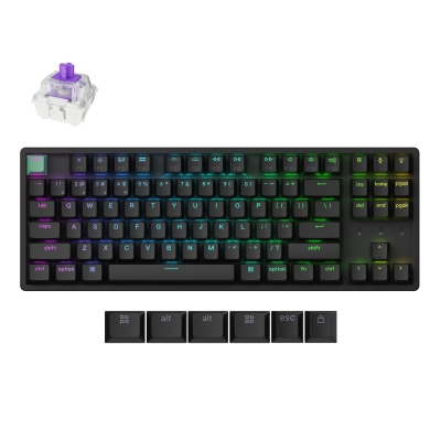 Механична клавиатура Keychron K8 HE Magnetic Switch - Standard Edition, с кабел и безжична WiFi+BT