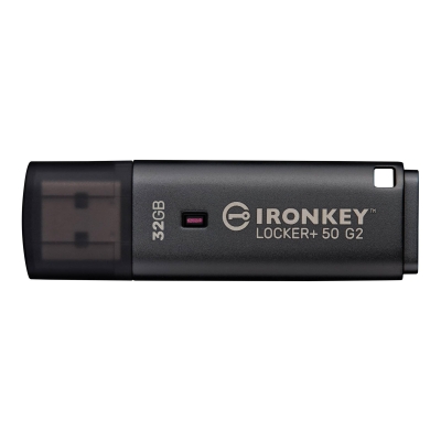 USB памет KINGSTON IronKey Locker+ 50 G2 - 32GB, XTS-AES 256-bit