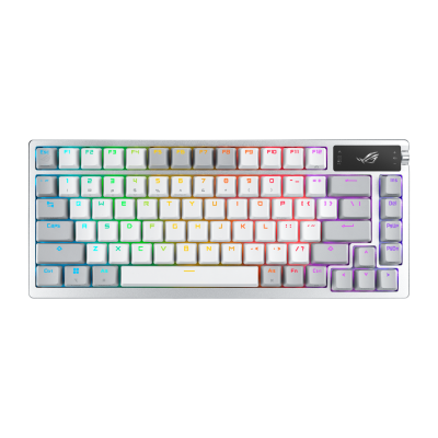 Геймърска Клавиатура ASUS ROG Azoth - ROG NX Mechanical Switch Snow, с кабел и безжична WiFi+BT