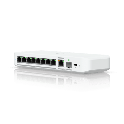 8-портов Gigabit комутатор Ubiquiti UniFi Switch Flex 8 2.5G USW-FLEX-2.5G-8