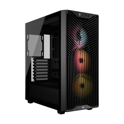 Кутия Corsair 3200D RS ARGB Mid-Tower, ATX, Black, 3 fans included