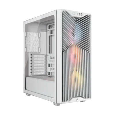 Кутия Corsair 3200D RS ARGB Mid-Tower, ATX, White, 3 fans included