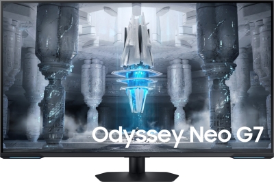 Монитор Samsung Odyssey Neo G7 LS43CG700NUXEN, 43 inch VA 3840x2160 UHD 16:9 144Hz, 1ms, 400cd/m2, 4250:1, 178/178, DisplayPort, 2x HDMI, USB Hub, Wi-Fi, Bluetooth, LAN, Speakers, 2Y