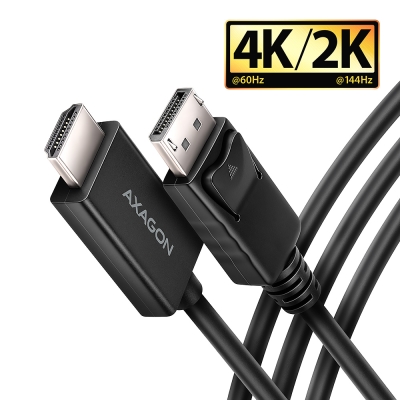AXAGON RVD-HI20C2 DisplayPort - HDMI 2.0 cable 1.8m 4K/60Hz