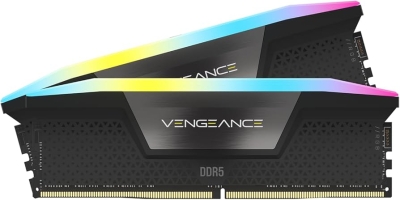 Памет CORSAIR VENGEANCE RGB DDR5 96GB (2x48GB) DDR5 6800 CL40-50-50-110 1.4V Std PMIC Intel XMP Memory - Black