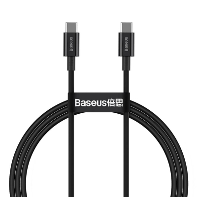 Кабел Baseus Superior USB Type-C към Type-C, PD 2.0 100W, 2м, CATYS-C01 - черен