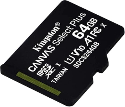 Карта памет Kingston 64GB Canvas Select Plus microSDXC Card | Up to 100MB/s | A1 Class 10 UHS-I | Without Adapter | SDCS2/64GBSP