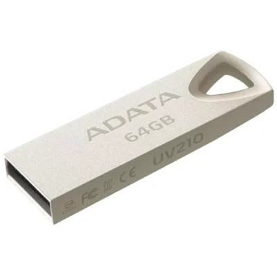 Памет 64GB USB Flash Drive, A-Data UV210, USB 2.0, златиста