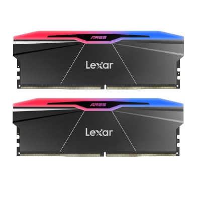Памет Lexar Ares 48GB (2x24GB) DDR5 6000 CL28 1.35V Memory with heatsink and RGB lighting,Dual pack, Black Color