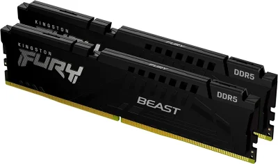 Памет Kingston 64GB 5200MT/s DDR5 CL40 DIMM (Kit of 2) FURY Beast Black XMP, EAN: 740617326550