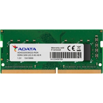 Памет ADATA NOTEBOOK 8GB DDR4 3200MHZ SODIMM