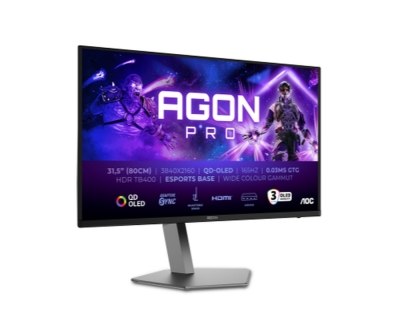Монитор AOC AG326UD - 31.5" QD-OLED, 3840x2160@165Hz, 0.03GtG, 8Wx2